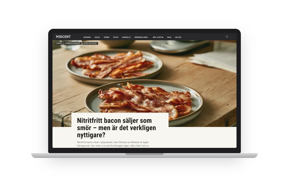 Midcents hälsokategori på en laptop
