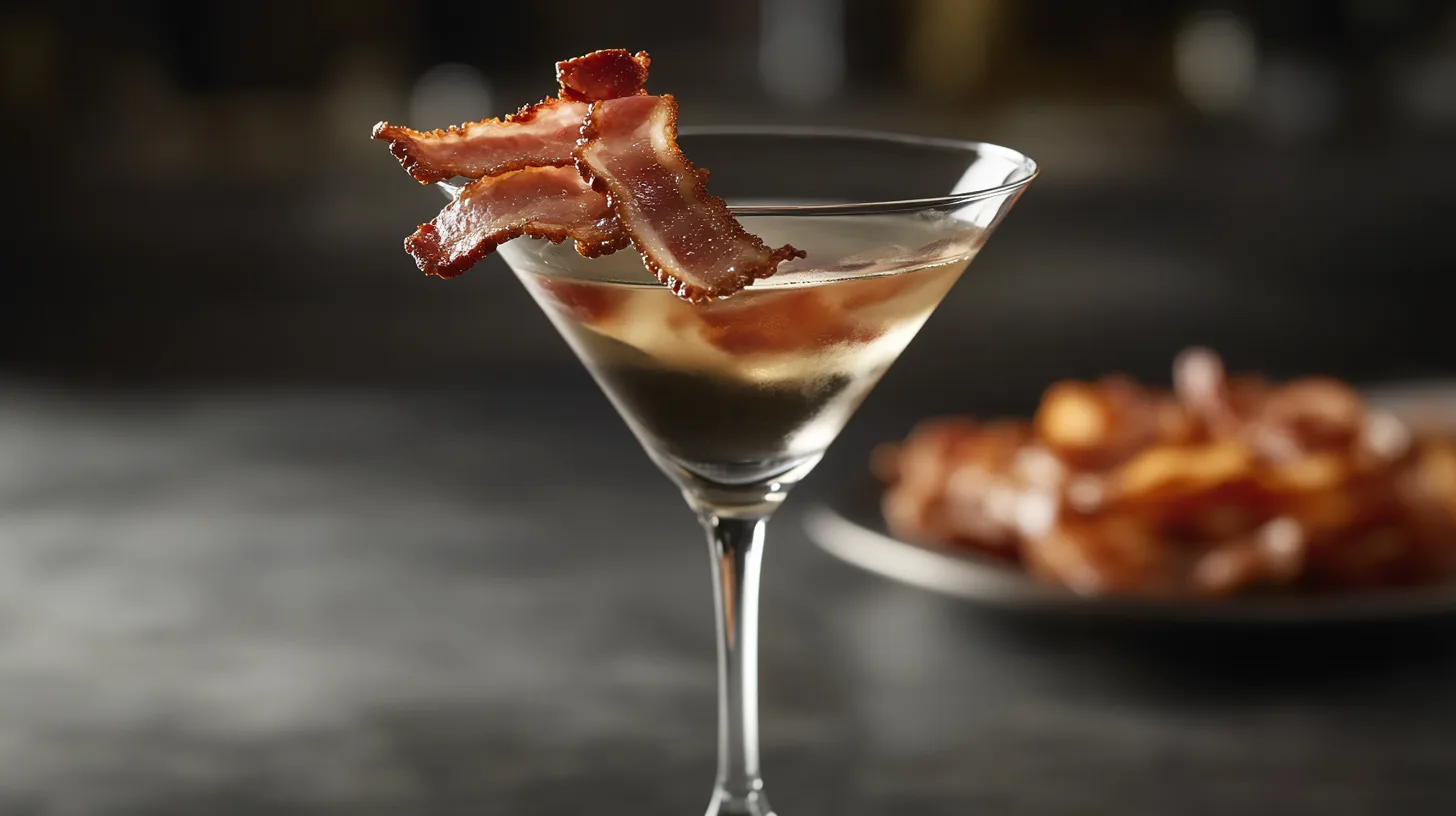 Upptäck den innovativa cocktailen med bacon, skapad av Midcent, som tar matupplevelsen till nya höjder. Denna unika kombination av sprit och krispig bacon erbjuder en oväntad twist på klassiskt bartänkande. Kategori: Mat. Perfekt för den nyfikne smak