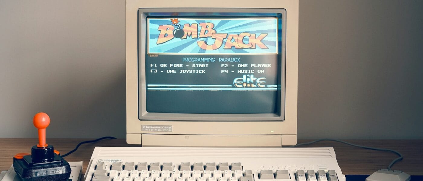 a computer on a desk