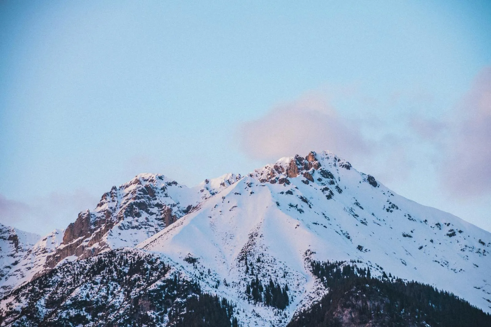 Scenic view of snow-capped mountains in Innsbruck, Austria during winter.