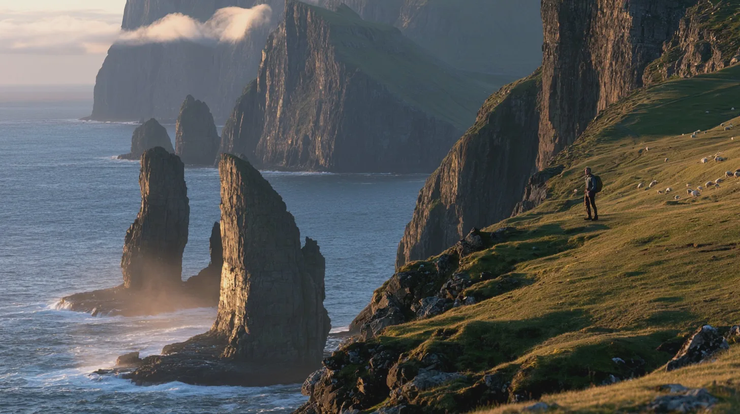 ResaKustlandskap, klippor, vandring, naturskön, ocean, berg, äventyr, solnedgång, friluftsliv, natur.