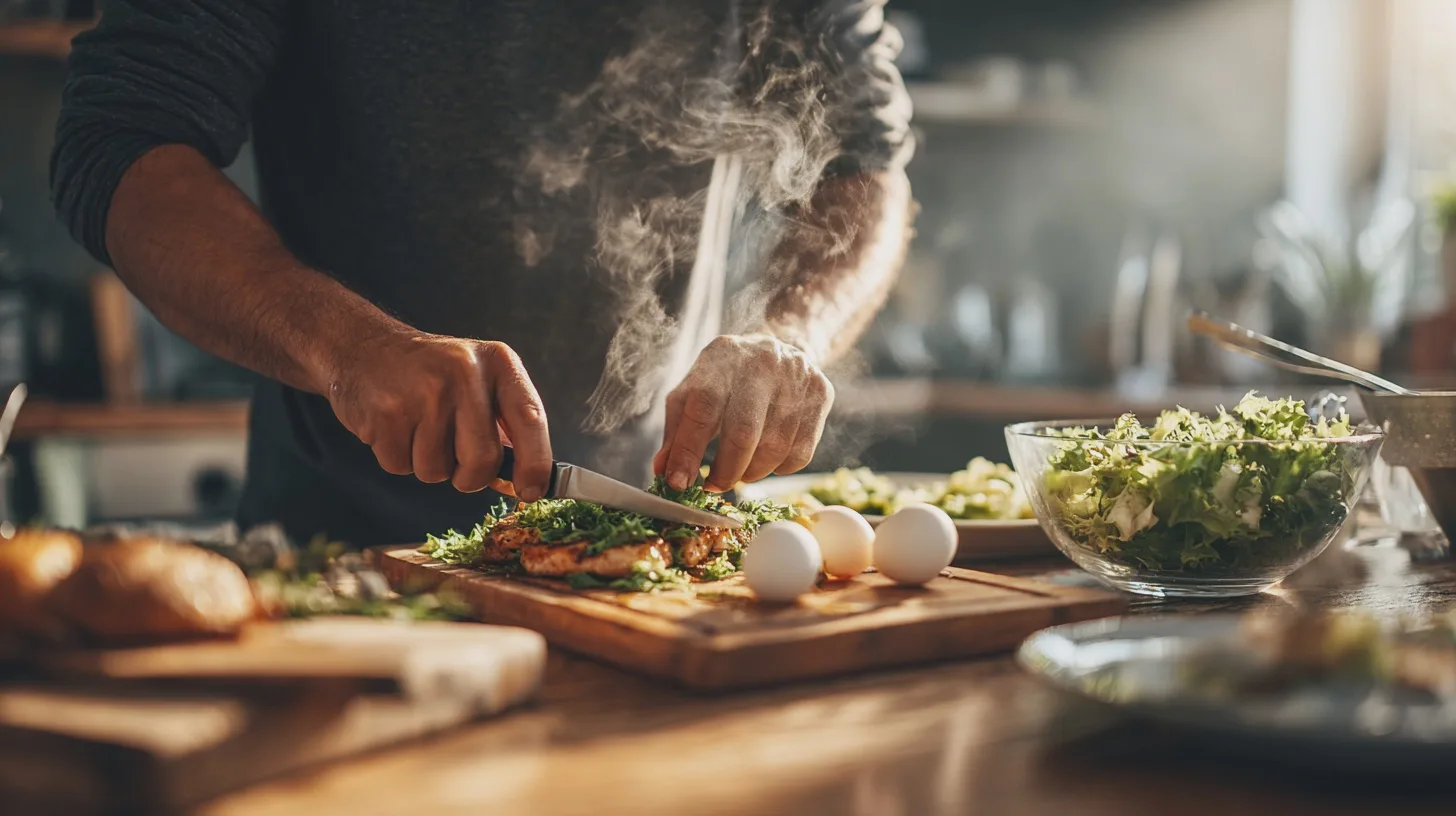 Mat, matlagning, hälsosamt, grönsaker, recept, kreativitet, hemkök, färska råvaror, smak, livsstil.