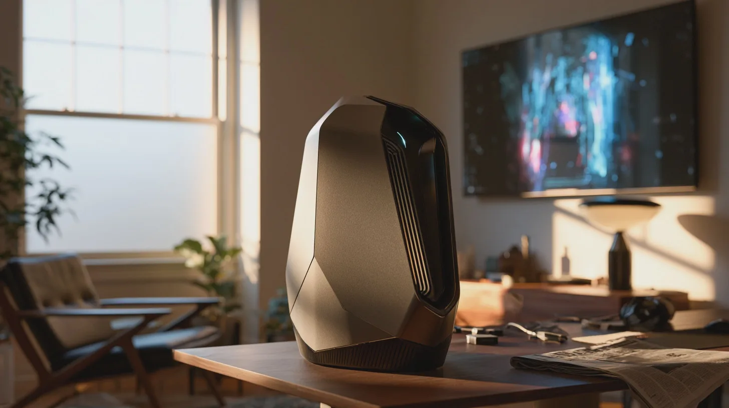 Teknik, Gaming, dator, datorhårdvara, hemmakontor, design, teknikprylar, gamingstation, kreativitet, modern interiör.