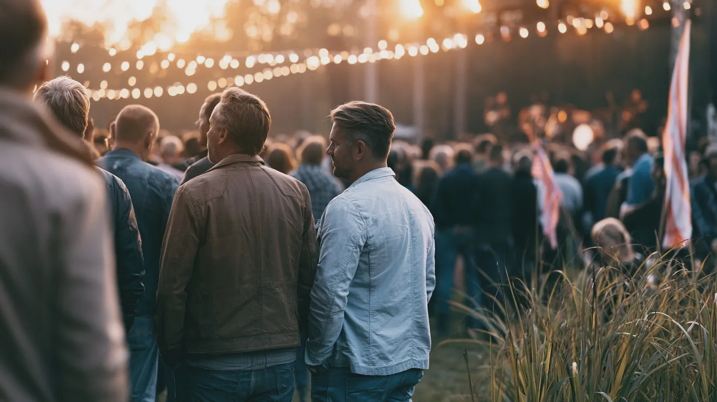Underhållning, musikfestival, folkmassa, kväll, stämning, belysning, konsert, utomhusevent, socialt, kultur.