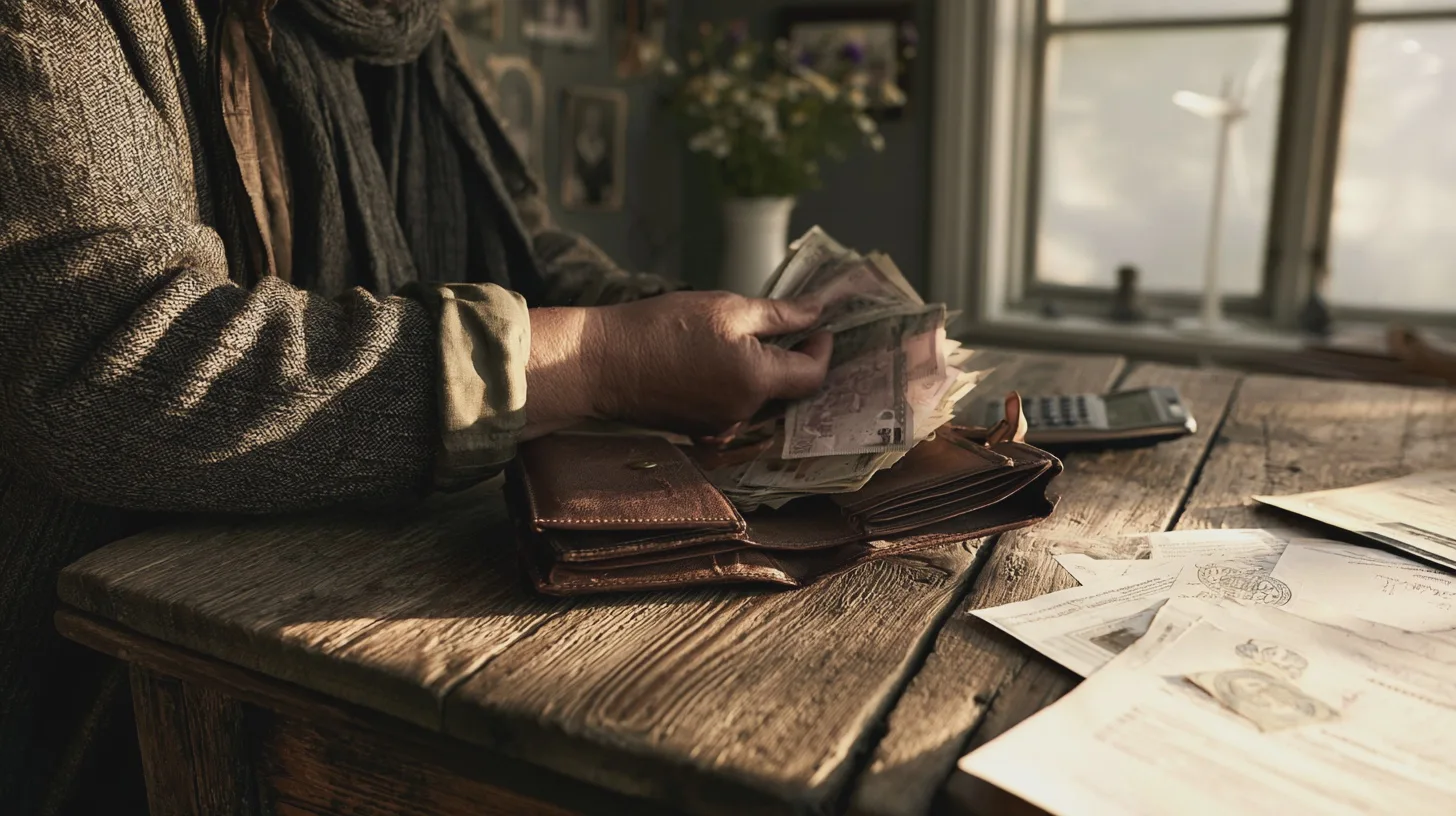 Ekonomi, pengar, plånbok, räkningar, kalkylator, budget, ekonomi, kontanter, finansiell planering, hushållning.
