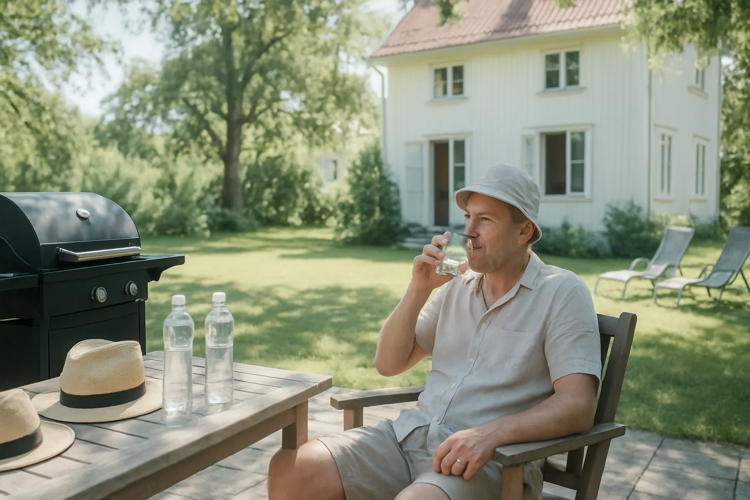 Lär dig känna igen när sommarvärmen går från trivsam till direkt livsfarlig och vilka symtom och misstag man inte får underskatta i höga temperaturer—särskilt för oss män mitt i livet.värmebölja, vätskebrist, hög temperatur, hälsofara, skydda sig,