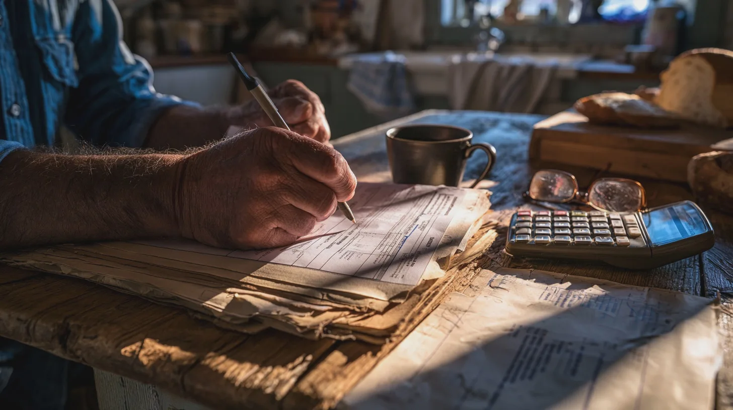 Samhälle, skrivande, anteckningar, kalkylator, kaffe, hemliv, dokument, handen som skriver, pappersarbete.