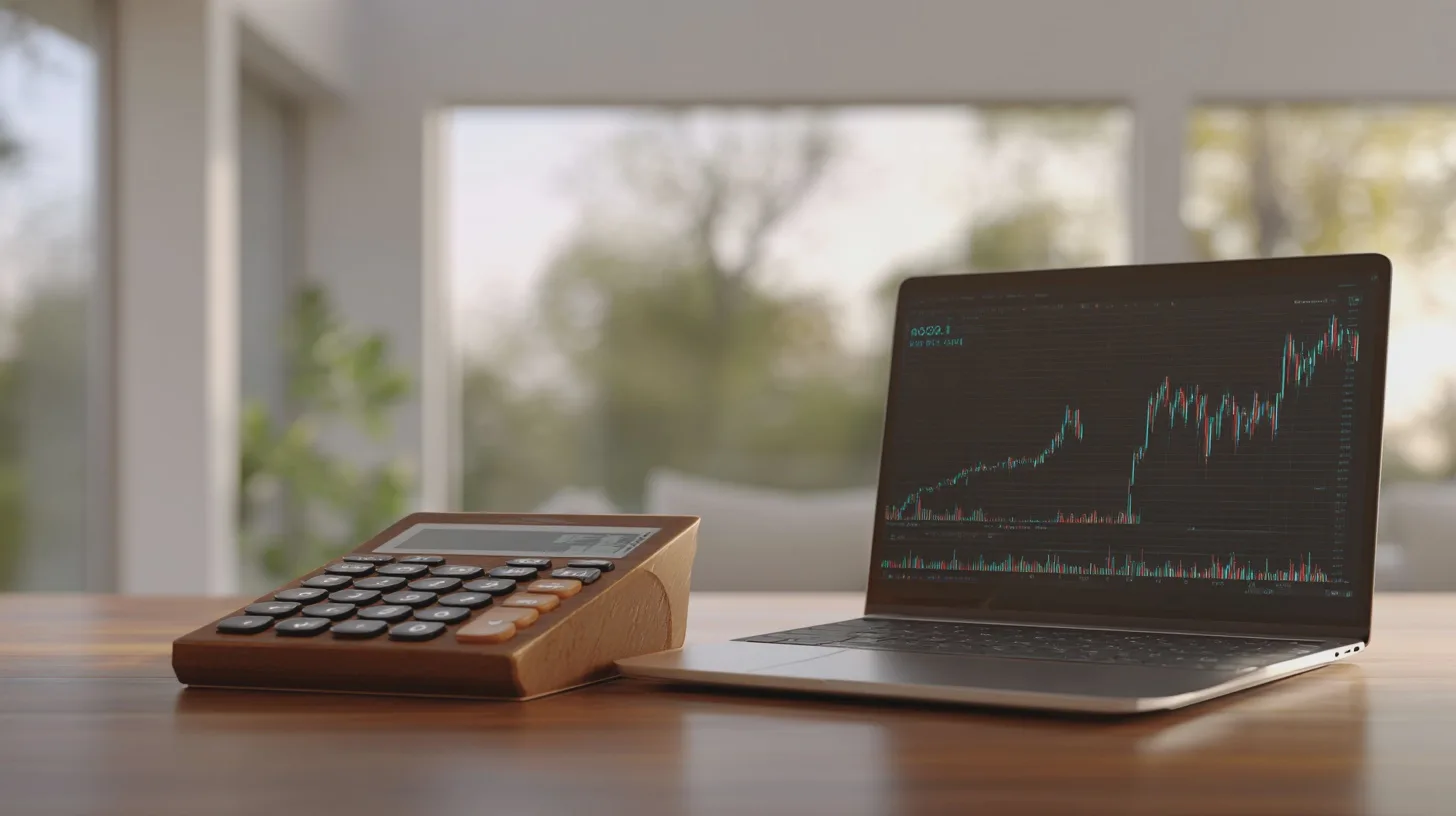 Ekonomi, investeringar, aktiemarknad, kalkylator, finansanalys, teknisk analys, dator, prestationsdiagram, affärsmiljö.
