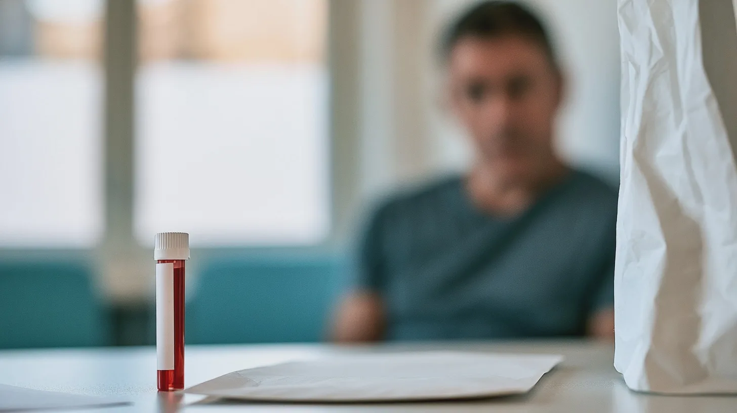 Hälsa, blodprov, medicinsk testning, patient, hälsovård, diagnos, labbresultat, sjukvård, medicinska undersökningar, sjukdom.