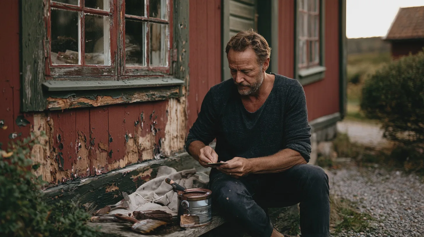 flagande-farg-radda-husets-snickerier Flagande färg är mer än en skönhetsmiss: bar ved släpper in fukt. Med skrapa, rätt grundfärg och pensel kan du ge husets snickerier ett hållbart lyft.