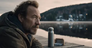 En vuxen man sitter vid en sjö, reflekterar. Midcent erbjuder inspiration för lugna stunder i naturen. Kategori: Samhälle.