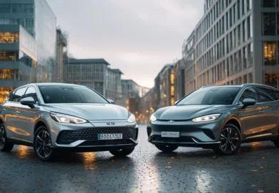 Midcent presenterar två moderna SUV:ar på stadens gator i kvällsljus. Perfekt för den som söker stil och innovation i bilvärlden. Lyft din körglädje med dessa eleganta fordon och upptäck framtidens bilteknik. Kategori: Teknik.