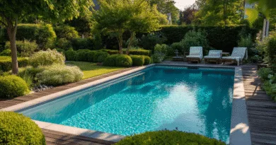 Behöver du verkligen bygglov för en pool? Svaren som överraskar Midcent Trädgård: Elegant utomhuspool omgiven av välskötta gröna buskar och träd. Soldränkta solstolar inbjuder till avkoppling i en lugn och lyxig miljö. Perfekt för en sommaroas i hemmet. Kategori: Underhållning.
