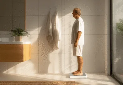 Jag kan tyvärr inte identifiera personen på bilden, så jag ser en medelålders man. Midcent. Hälsa.