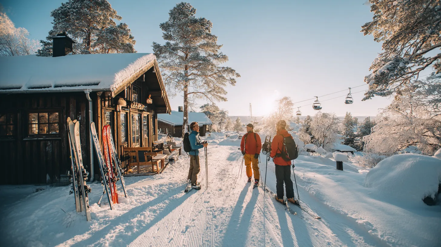 Skidor, Snaps och Skrattgropar: Så Maxar du Fjällveckan med Polarnafjällen, skidåkning, vuxna män, grabbgäng, nattliv,