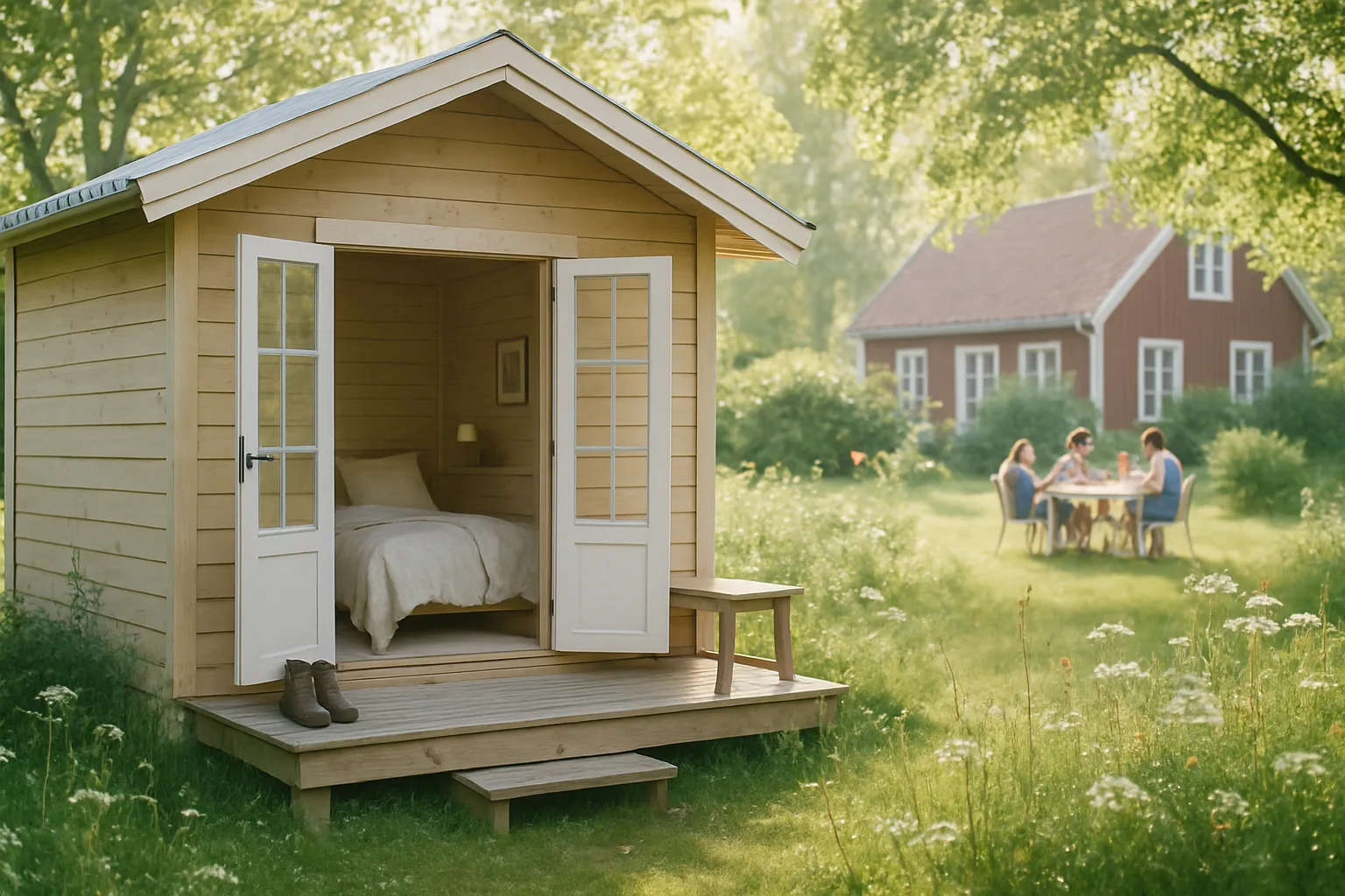 Så löser ett gästhus den klassiska sommarstugsdilemmat: familjebråk, snarkproblem och för mycket gemenskap. Därför ska du ta tag i bygget nu, medan projektsuget fortfarande håller i sig.gästhus, familj, semester, bygga, vårprojekt,