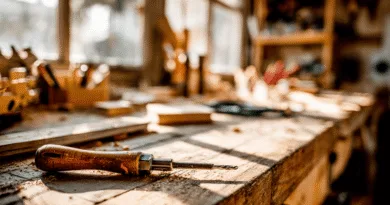 En skruvmejsel mot kolesterolet: Kan genterapi slippa pillren för gott? Midcent presenterar en atmosfärisk snickarverkstad med verktygslåda och träborr, badad i gyllene solljus. Perfekt för hantverkare och gör-det-själv-entusiaster som söker inspiration och kreativitet. Teknik.