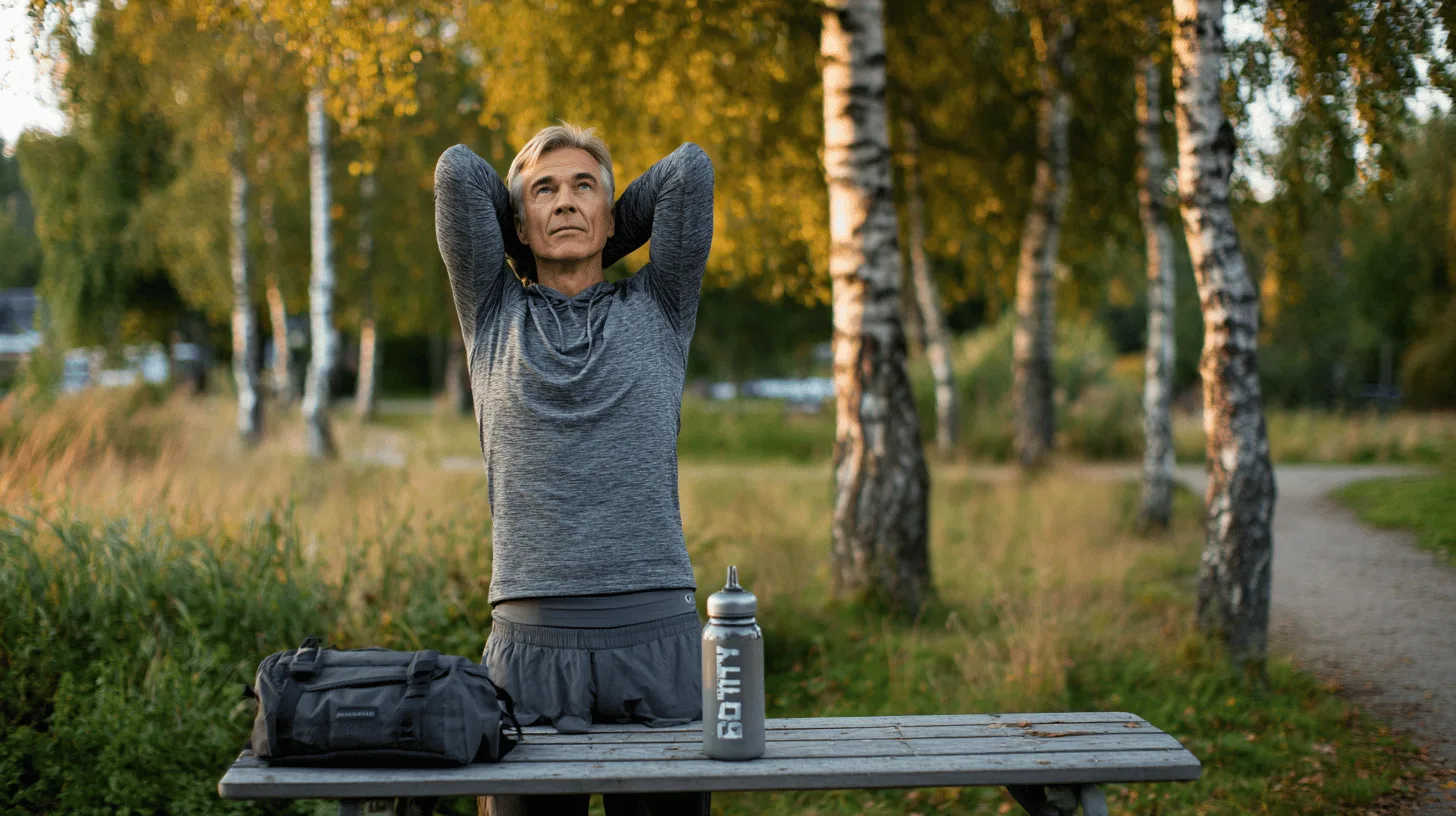 Gubben med gympadojor – Så håller du kroppen smidig (utan att bli yogainstruktör)Må bättre, rör dig bättre och undvik gubbnacken. Här är enkla, vetenskapligt backade sätt för vanlig motionär att få kroppen att kännas yngre. Inga omöjliga positioner krävs.