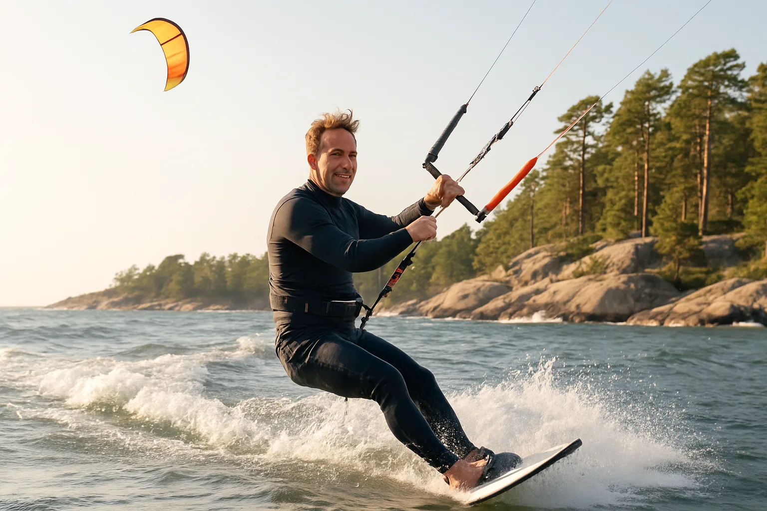 Nyfiken på kitesurfing? Lär dig varför denna sport lockar svenska män mitt i livet, hur du förbereder dig, vart du kan åka i Sverige och Europa – och varför du borde kasta dig ut.kitesurfing, äventyr, utomhusliv, Sverige, resa,