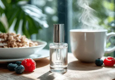 Midcent presenterar en inbjudande frukostscen med doft, kaffe och bär för en perfekt start på dagen. En kombination av avslappning och energi i ett naturligt ljus. Kategori: Mat.