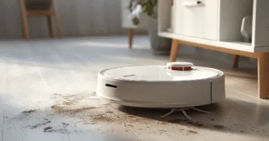 Midcent: En modern, avancerad robotdammsugare som effektivt rengör golvet och samlar smuts. Perfekt för det smarta hemmet, kombinerar högteknologisk funktionalitet med stilren design. Optimera städningen med denna innovativa tekniklösning. Kategori: Teknik.