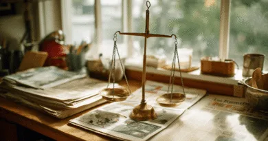 Midcent presenterar en klassisk balansvåg i en inbjudande hemmamiljö. Omsorgsfullt arrangerade tidningar och konstmaterial skapar en atmosfär av kunskap och reflektion. Perfekt för dem som uppskattar tradition och estetik. Kategori: Samhälle.